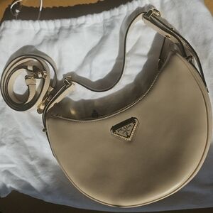 Prada Cream Leather Women's Bag